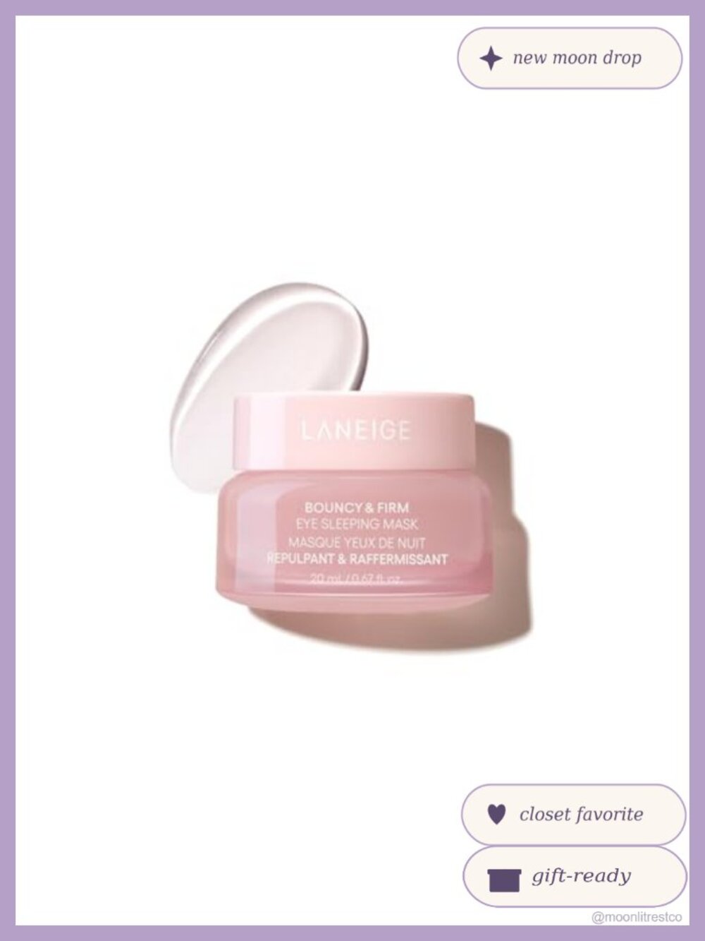 Firming Eye Sleeping Mask Peony Collagen Peptides